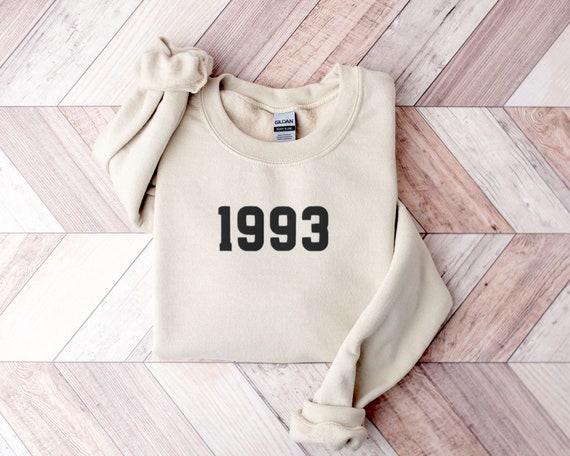 1993 Sweatshirt, 30th Birthday Gift, Embroidered … - image 4