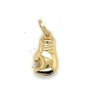 Boxing Glove Charm Sports Pendant  14K Yellow Gold Charm Dainty Necklace Pendant Minimalist Sports Pendant For Him And Her