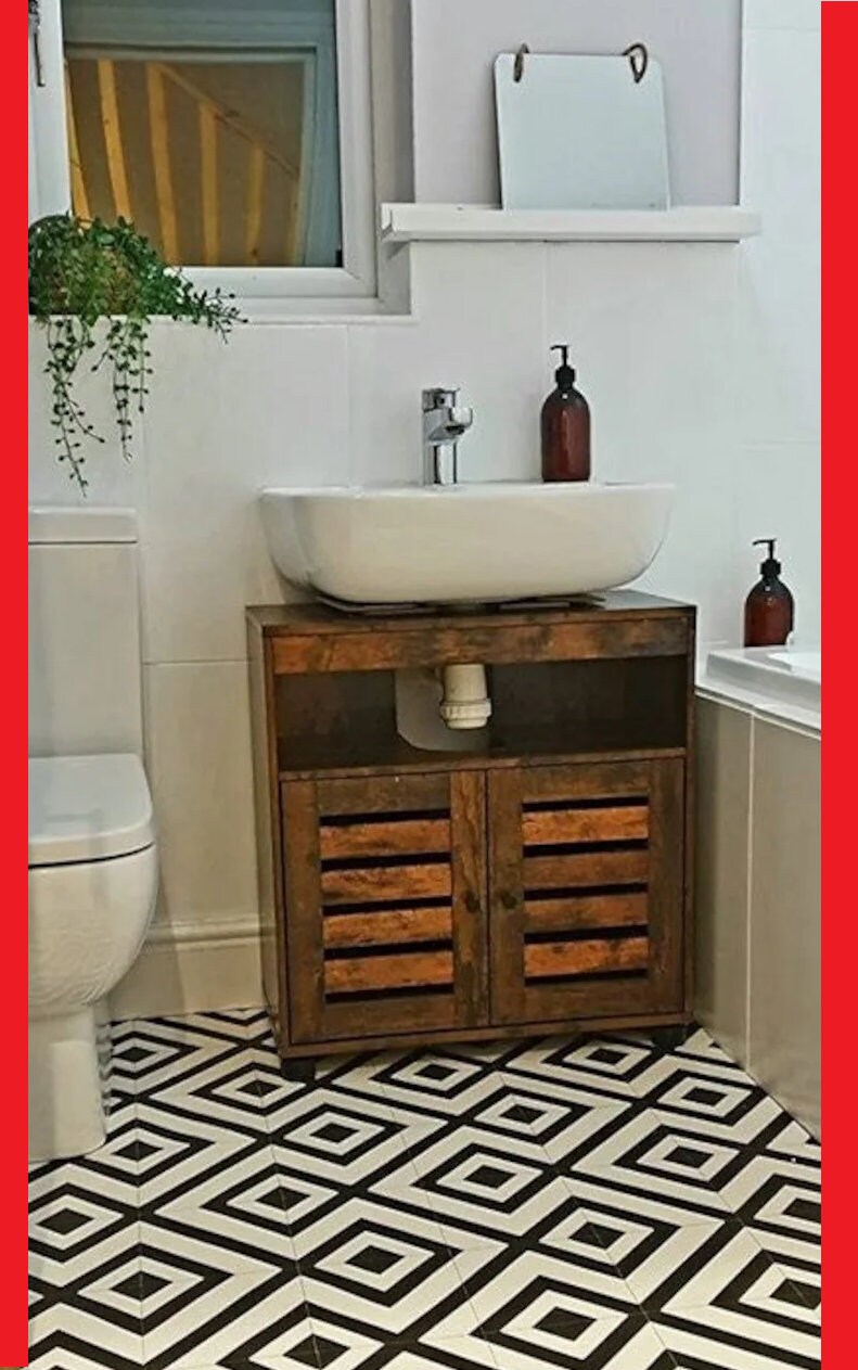 Rustic Bathroom Cabinet Under Sink Bathroom Cabinet Dark - Etsy UK
