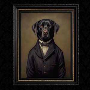 Victorian Labrador Retriever Vintage Wall Art Print