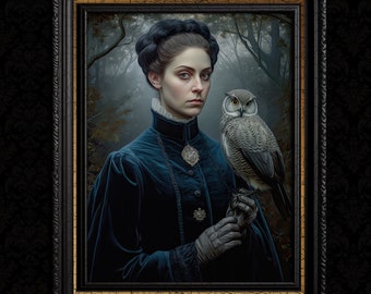 Lámina de arte de pared vintage de bruja victoriana
