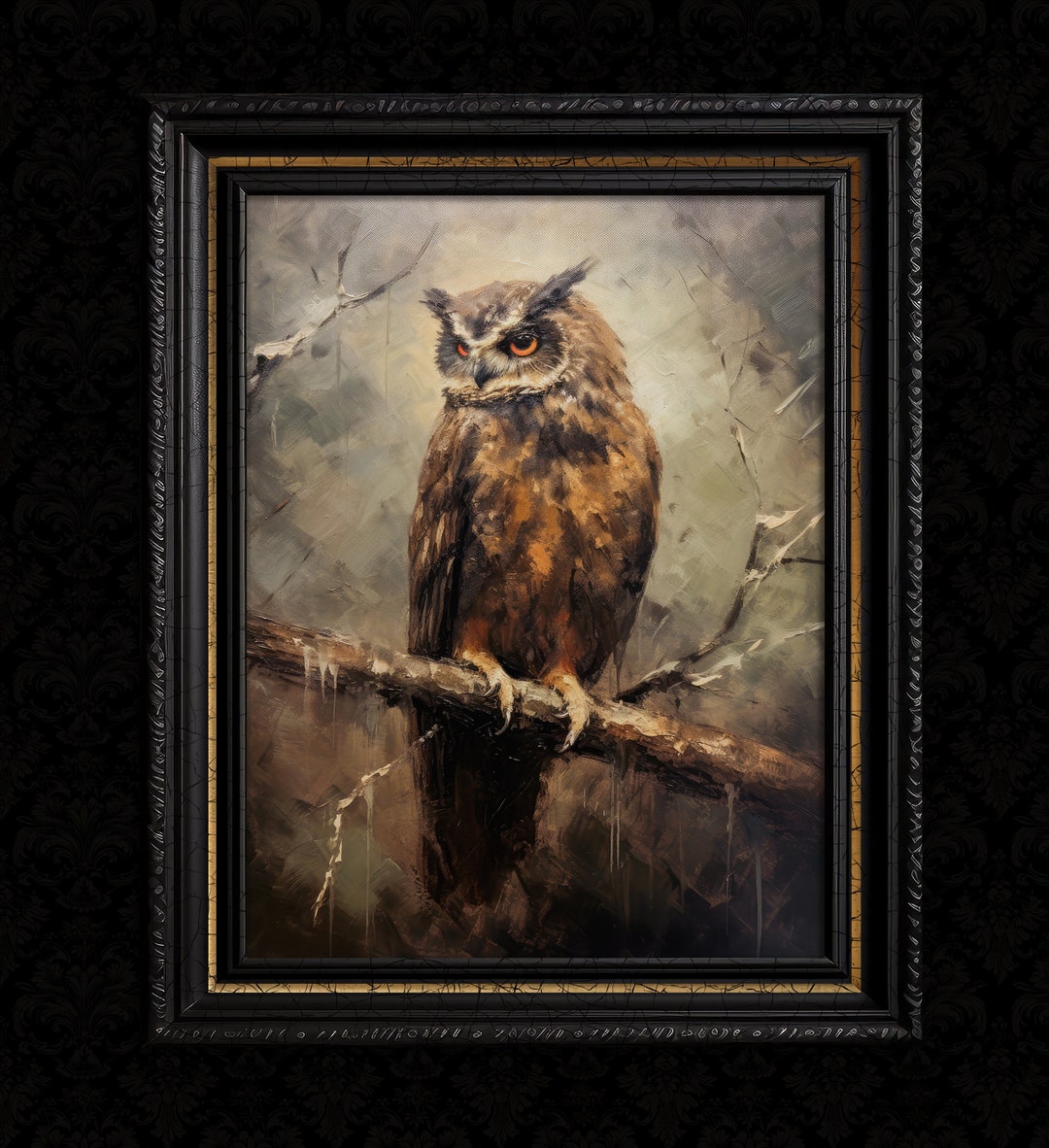 Owl Decor Wall Art Print Owl Art Etsy
