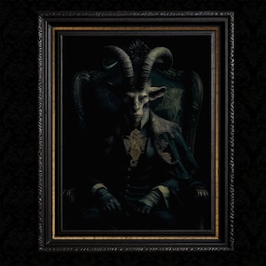 Victorian Baphomet Satanic Decor Wall Decor Print