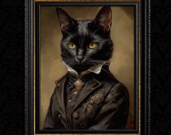 Victorian Cat Art Vintage Poster