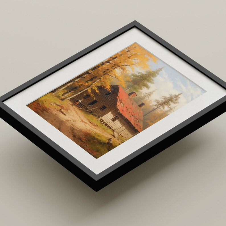 Herbst Dekor Print Herbstliche Hütte 799 Etsy.de