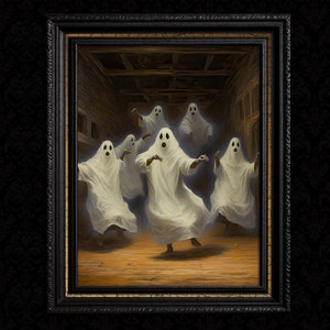 Partying Ghosts Wall Decor Print