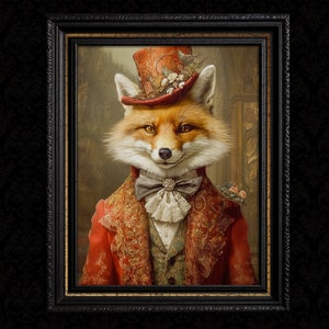 Victorian Fox Portrait Print