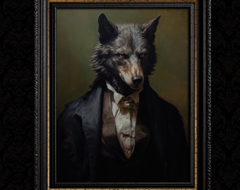 Wolf Art Fantasy Portrait Print
