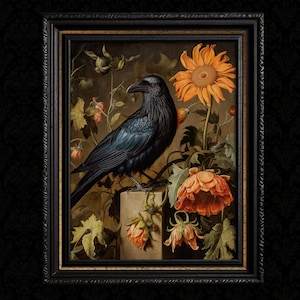 Vintage Raven Wall Art Print
