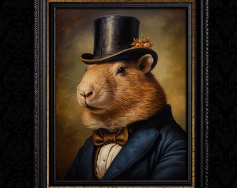 Capybara Gift Wall Art Pint