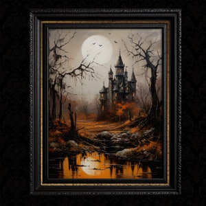 Halloween Decor: Halloween Castle Wall Art Print