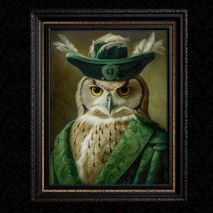 Renaissance Owl Portrait Poster