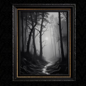 Dark Forest Painting Wall Decor Print