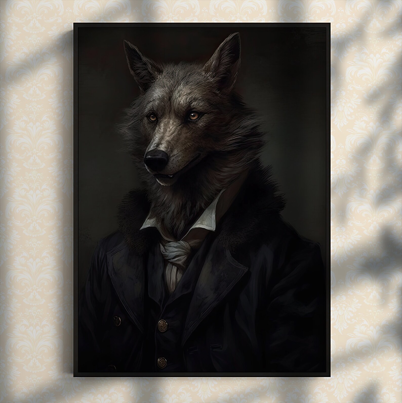 Werewolf Decor Victorian Wolf Wall Art Print Etsy