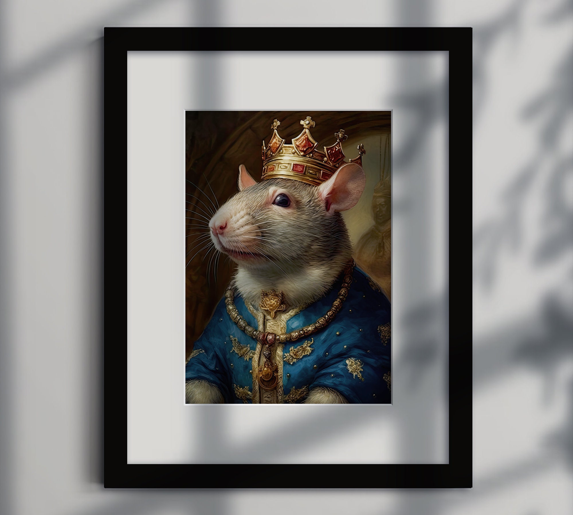  Vintage Rat King Art Print, Animal Art Print, Classic Art, A Rat  In Full Crown On Canvas, Vintage Animal Print, Rat King Wall Art : Handmade  Products