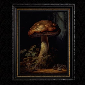 Vintage Mushroom Decor Art Print