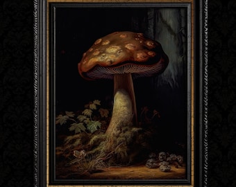 Vintage Mushroom Decor Art Print