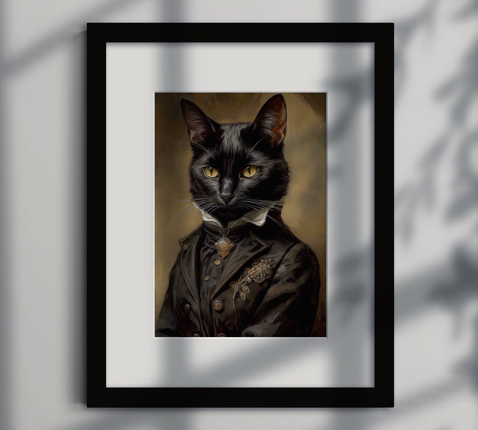 Victorian Cat Art Vintage Poster - Etsy