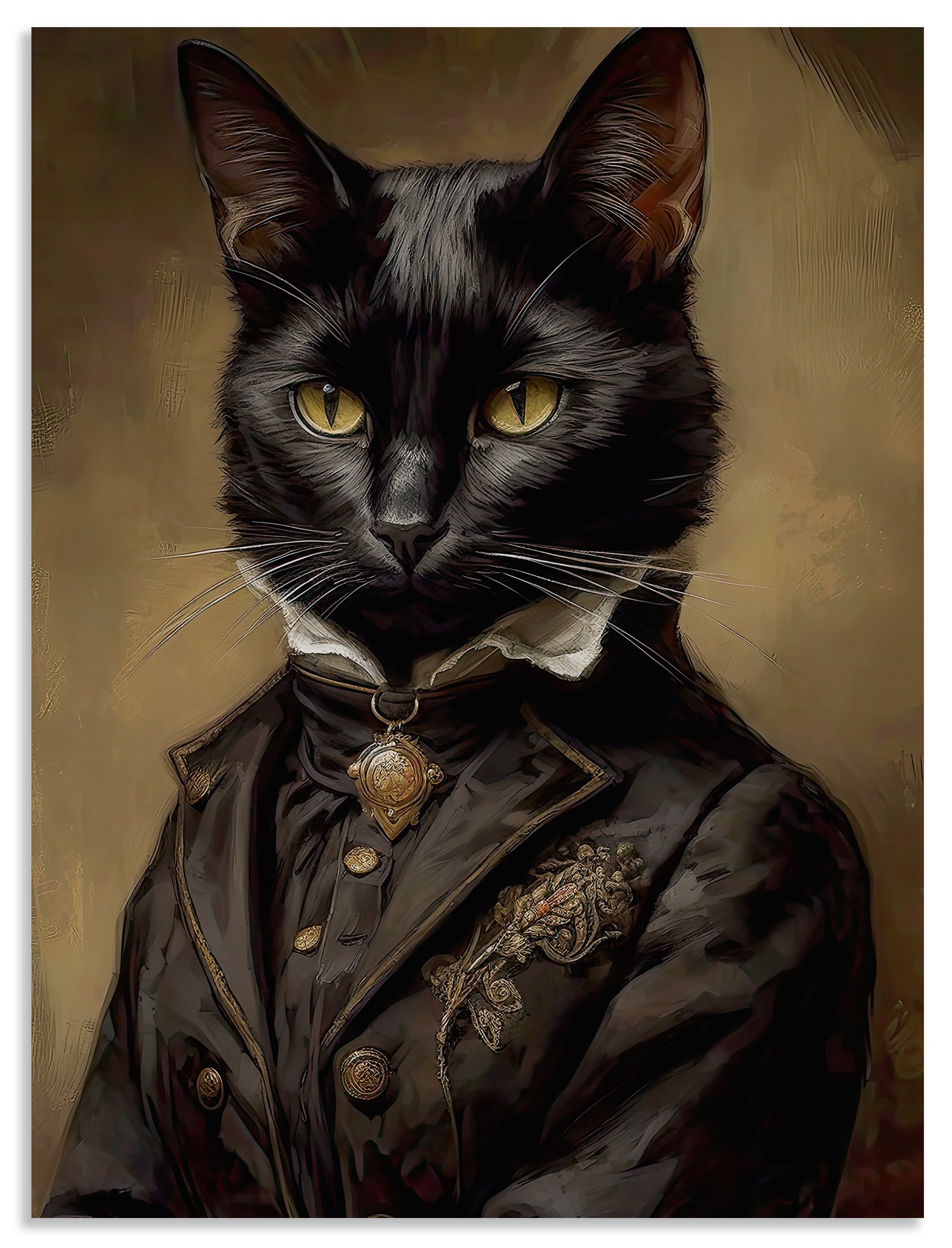 Victorian Cat Art Vintage Poster - Etsy