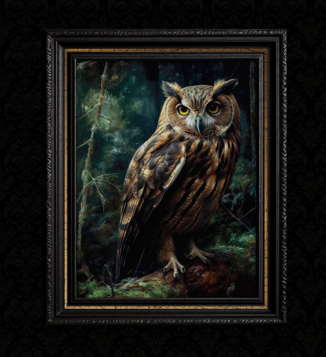 Vintage Owl Wall Decor Print - Etsy