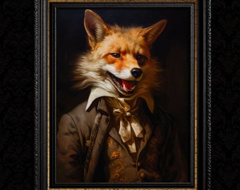 Fox Art Fantasy Portrait Print