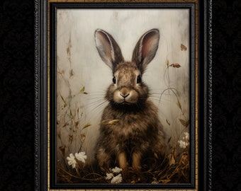 Rabbit Art Cottagecore Wall Art Print