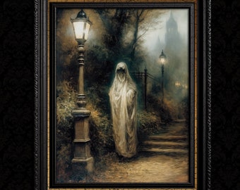 Victorian Ghost in the City - Gothic Wall Decor