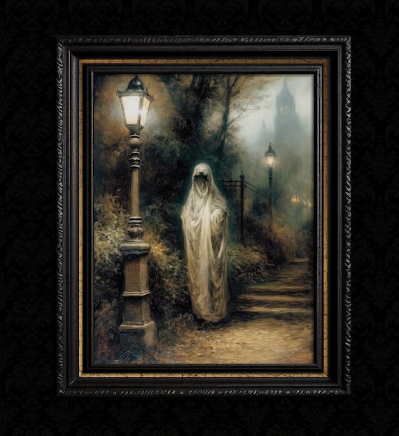 Victorian Ghost in the City - Gothic Wall Decor