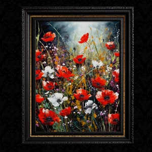 Impression d'art mural floral vintage