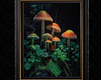 Vintage Mushroom Wall Art