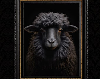 Stampa pecora nera Dark Academia Decor