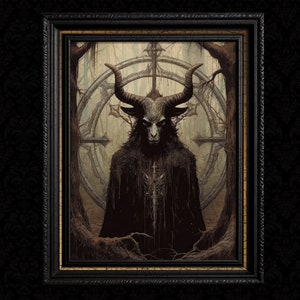 Satanic Decor Baphomet Wall Art Print