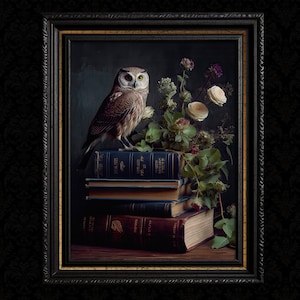 Vintage Owl Wall Art Print