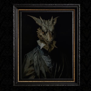 Dragon Art - Victorian Portrait Fantasy Decor Print
