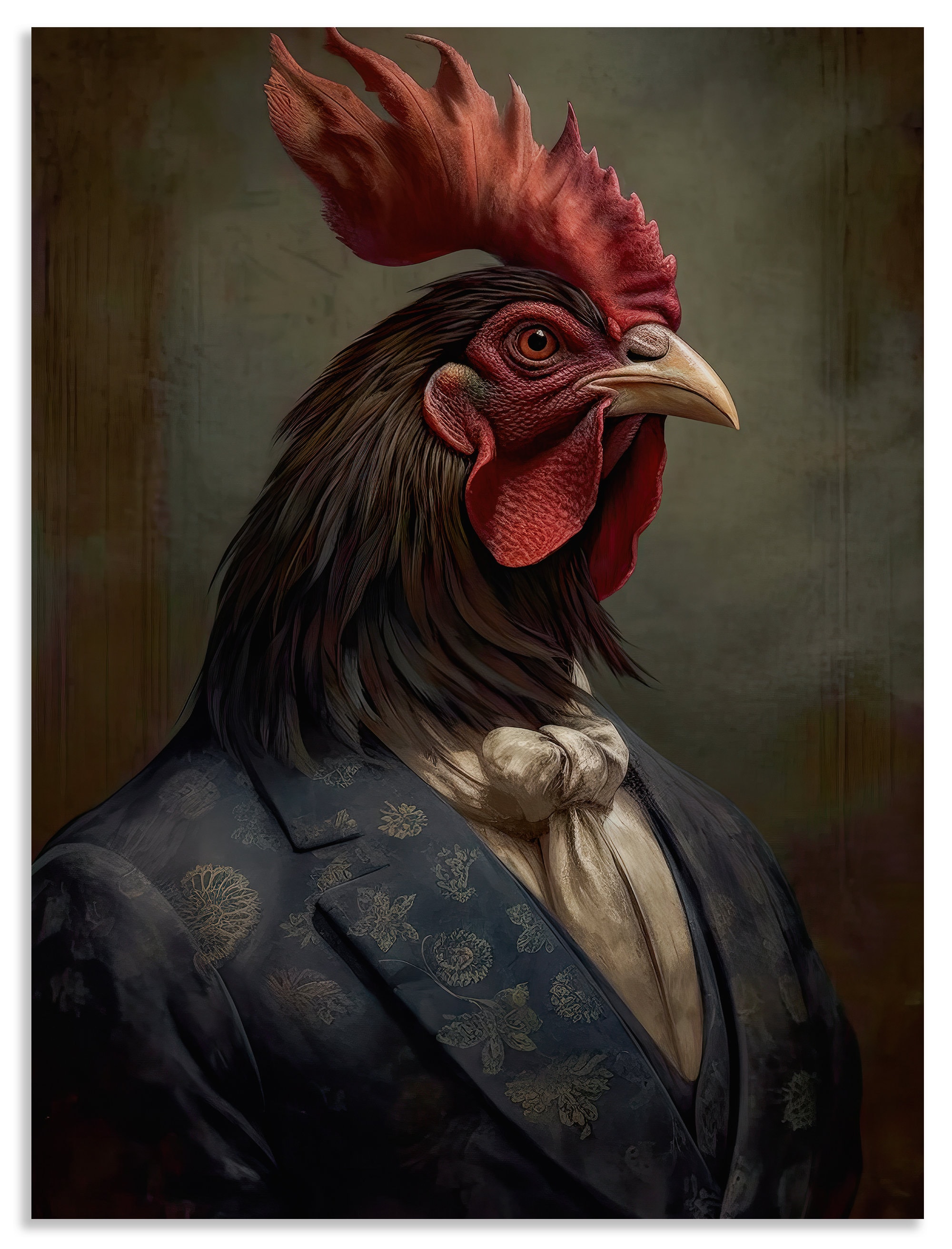 Victorian Chicken Vintage Wall Art Print - Etsy
