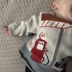 Vintage car toddler sweater