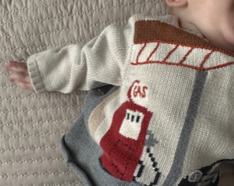 Vintage car toddler sweater