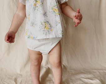 Vintage floral toddler set