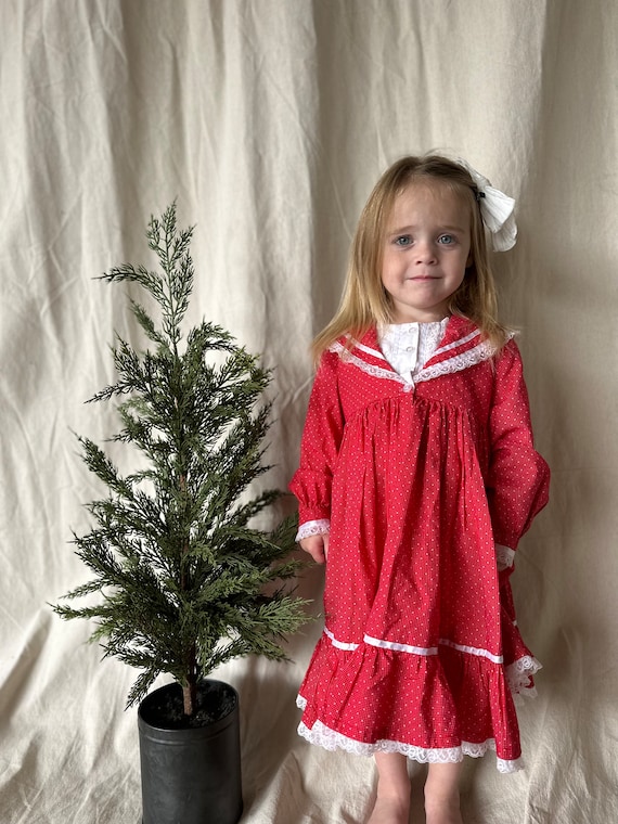 Vintage girls Christmas dress