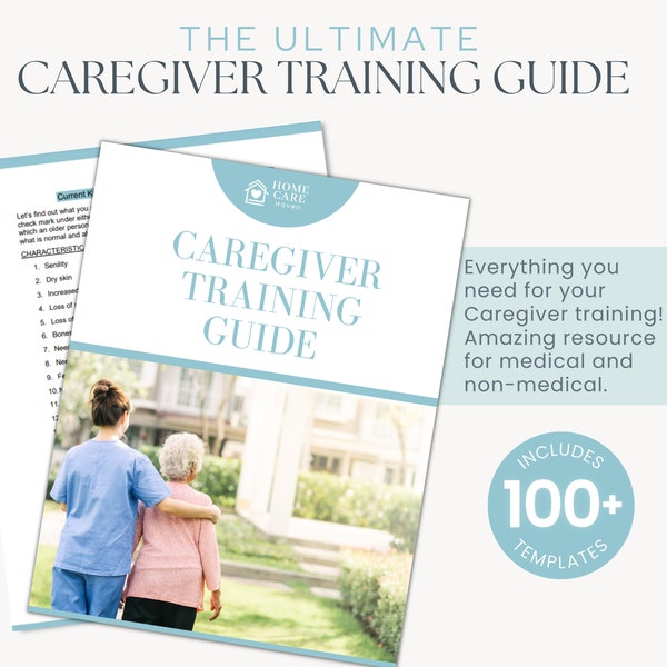 Caregiving Checklist | Caregiver Employment Agreement | Home Health | Caregiver Journal | Elderly Care Checklist | Procedure Manual