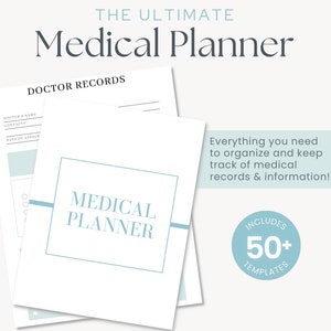 Medical Planner/ Healthcare Organizer/ Medical History Tracker & Appointment Calendar / Medical Binder Printable/ Medication Tracker /