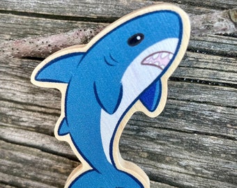 Blahaj Shark Wooden Pin - Blåhaj