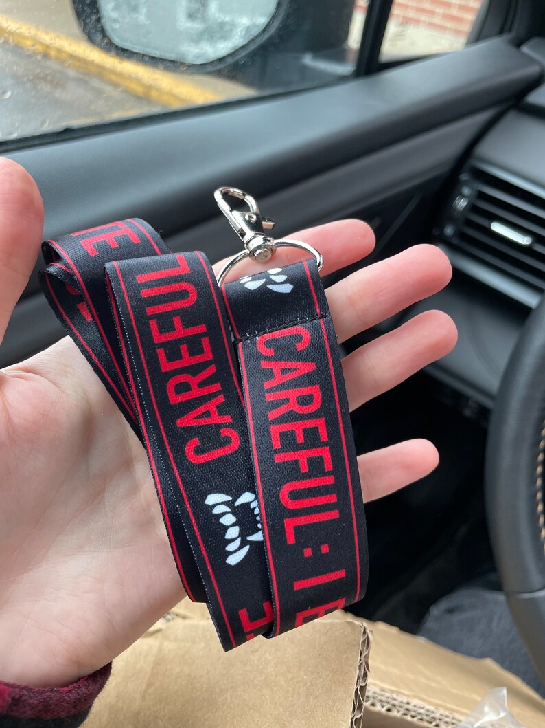 Careful, I Bite Lanyard Vampire Astarion Badge Lanyard with Clasp zdjęcie 3