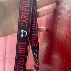 Careful, I Bite Lanyard Vampire Astarion Badge Lanyard with Clasp zdjęcie 6