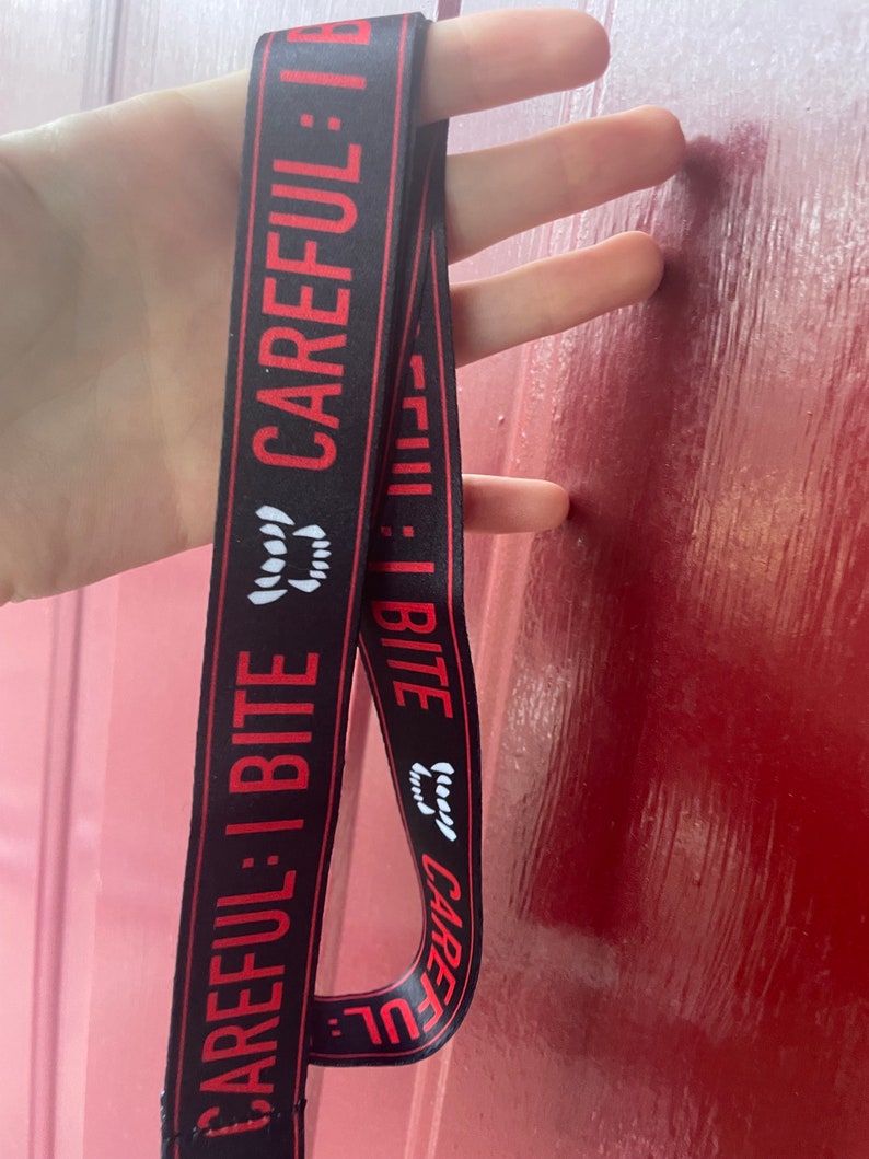 Careful, I Bite Lanyard Vampire Astarion Badge Lanyard with Clasp zdjęcie 6