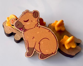 Capybara Wooden Pin