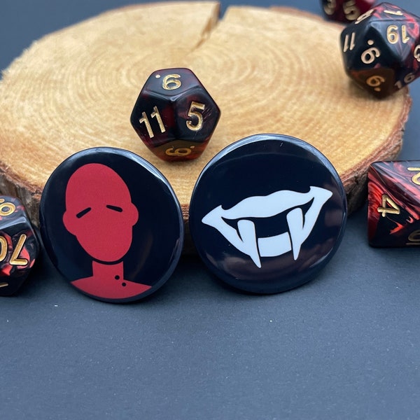 Bloodless/Happy Astarion Pin Set/Single - Button Pin BG3 Baldur’s Gate 3