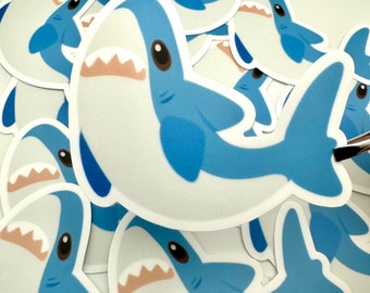 Pegatina de tiburón azul Blahaj MATE 3" - Blåhaj