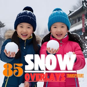 Realistic Snow Overlay PNG, Lightroom Snow Overlays, Falling Snow Overlays, Canva Snow Overlays, Photoshop Overlays, Windy Snow Overlay