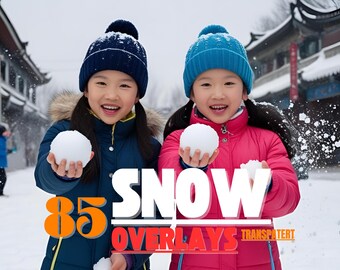 Realistic Snow Overlay PNG, Lightroom Snow Overlays, Falling Snow Overlays, Canva Snow Overlays, Photoshop Overlays, Windy Snow Overlay